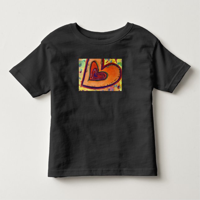 Happy Love Hearts Art Custom T-Shirt (Front)