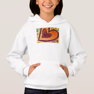 Happy Love Hearts Art Hoodie Sweatshirt