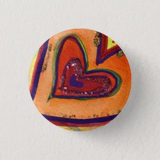 Happy Love Hearts Art Painting Lapel Pin Buttons