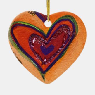 Happy Love Hearts Custom Holiday Gift Ornaments