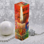 Happy Love Joy Festive Christmas Wine Box<br><div class="desc">Wine gift box featuring a festive and colorful design with candles and light sparkles. Beautiful for Christmas and customizable for other occasions.</div>