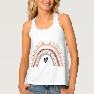 Happy Love Rainbow Boho Chic Bohemian Tank Top