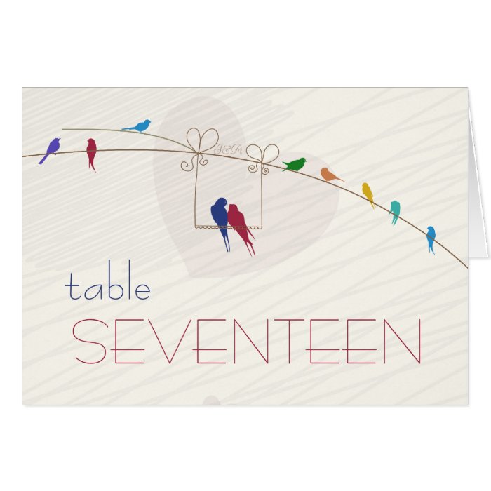 Happy Love   table number card