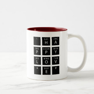 Happy Love Two-Tone Coffee Mug