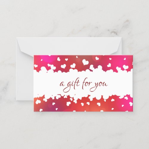 Happy Lovely Valentines Day Hearts Gift Card