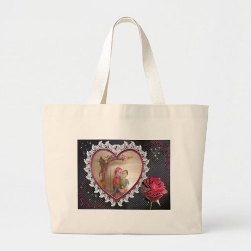 Happy Lovers day Large Tote Bag
