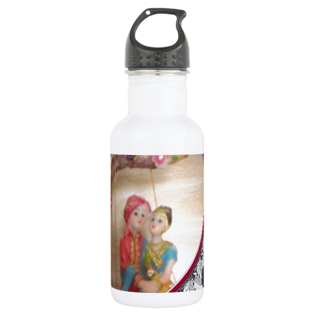 Happy Lovers day Water Bottle (Front)