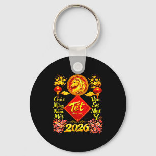 Happy Lunar New Year 2026 Year Of The Horse Tet Ng Keychain