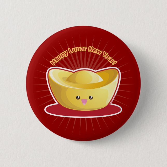 Happy Lunar New Year! Button (Front)