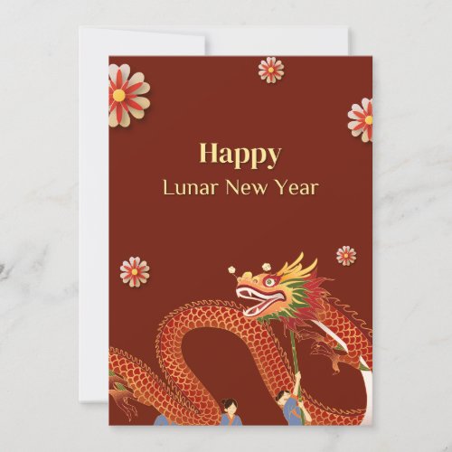 happy lunar new year holiday card