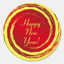 Happy Lunar New Year Red Yellow