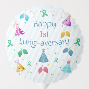 Happy Lung-aversary Custom  Balloon
