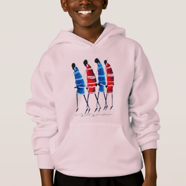 Happy Maasai Art: Street Style | cultural fashion  Hoodie (Front)