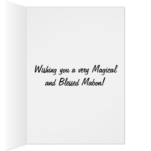 Happy Mabon Pagan Faerie Card (Inside (Right))