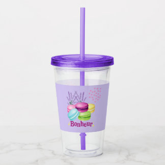 Happy Macarons Acrylic Tumbler