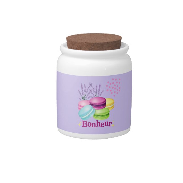 Happy Macarons Candy Jar (Front)