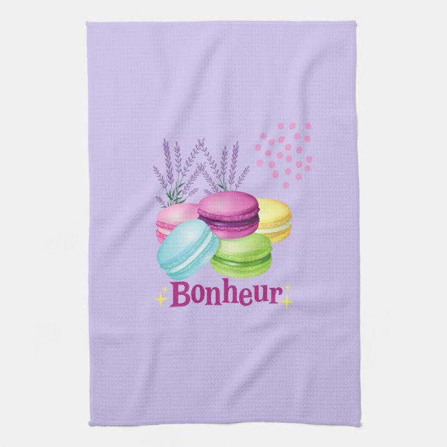 Happy Macarons Kitchen Towel (Vertical)