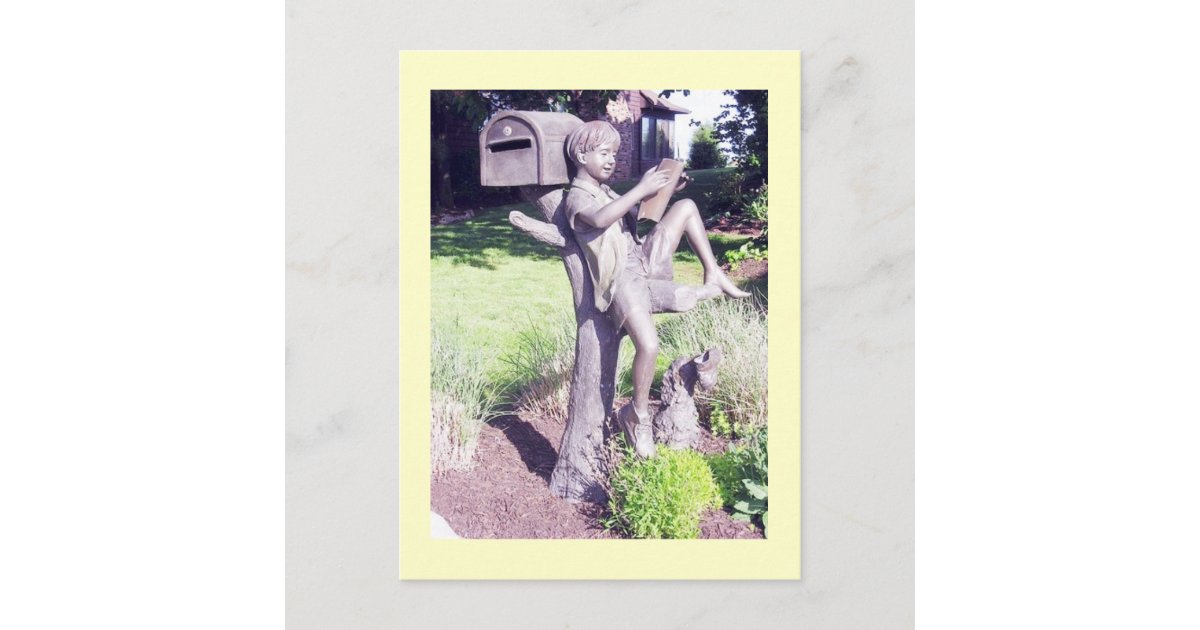 Happy Mail Boy Mailbox Postcard | Zazzle