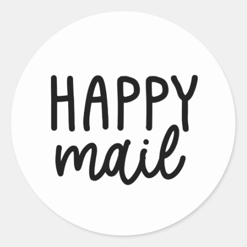 Happy Mail Classic Round Sticker