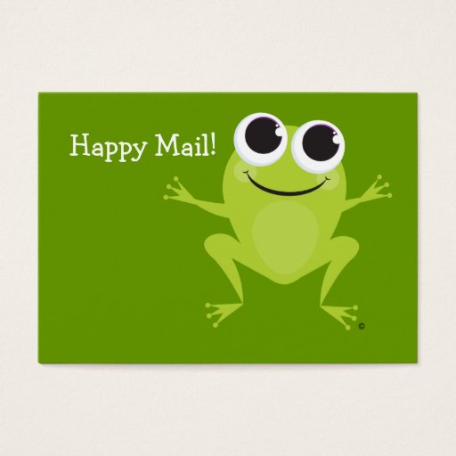 Customizable "Happy Mail" Cute frog card - Fun Gift Ideas! Business Card Template