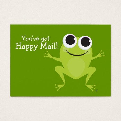 Customizable "Happy Mail" Cute frog card - Fun Gift Ideas! Business Card Templates