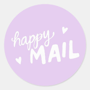 Happy Mail envelope postage and packaging sticker