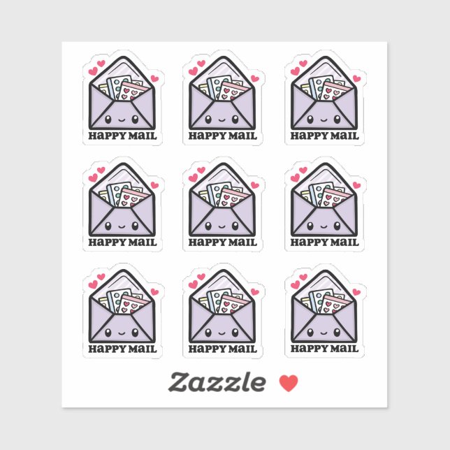 Happy Mail Envelope Sticker (Sheet)