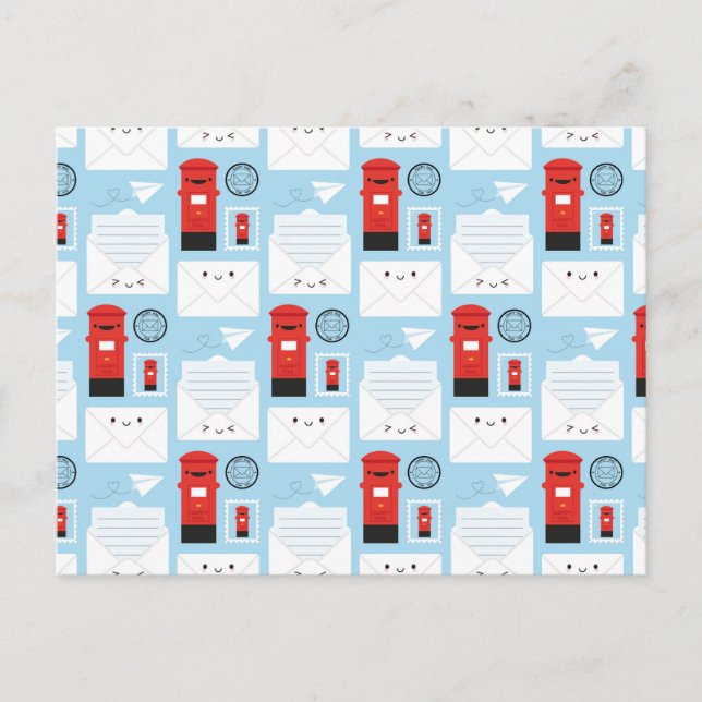 Happy Mail - Kawaii Post Postcard (Front)