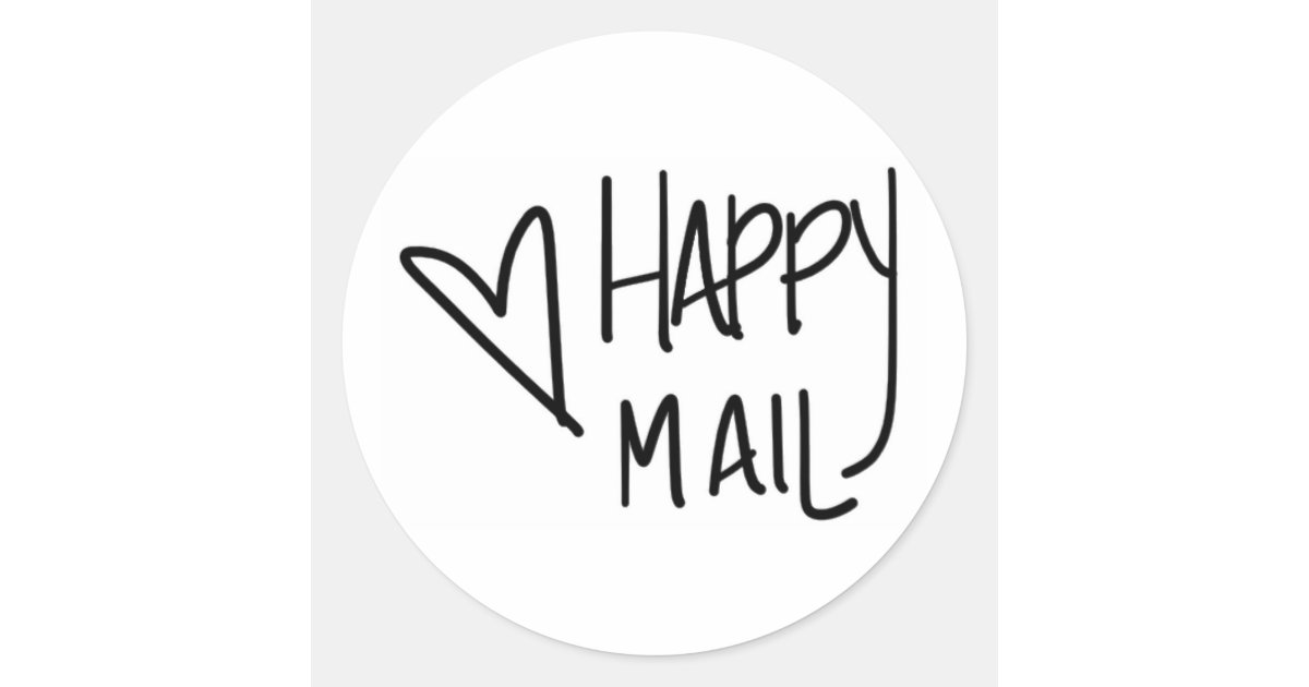 Happy mail sticker Zazzle
