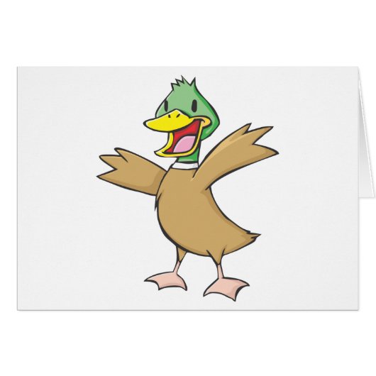 Happy Mallard Duck Smiling Cards (Front Horizontal)