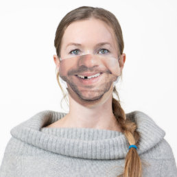 Happy Man Face - Smile - Add Your Photo - Comic - Adult Cloth Face Mask