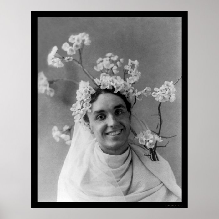 Happy Man with Flowers in His Hair 1895 Poster