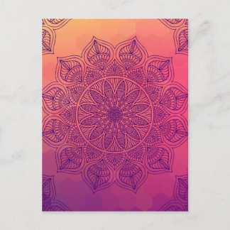Happy mandala postcard