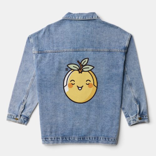 Happy Mango Graphic Tee Clear Outline and Contour Denim Jacket
