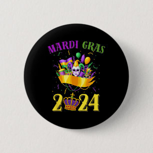 Happy Mardi Gras 2024 Tee Carnival Mardi Gras 2024 Button