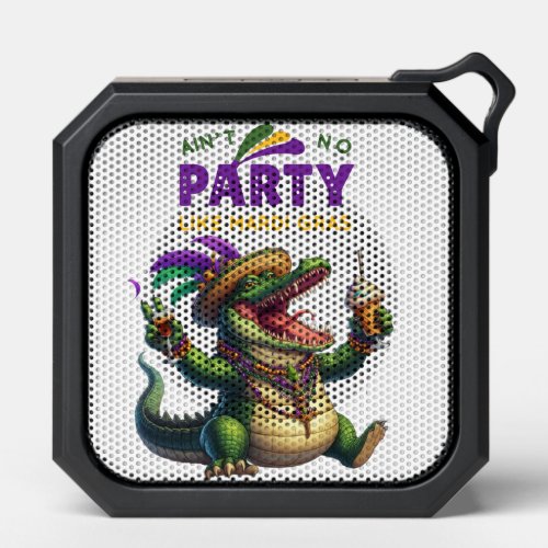 Happy Mardi Gras Alligator Bluetooth Speaker