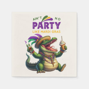 Happy Mardi Gras Alligator Napkins