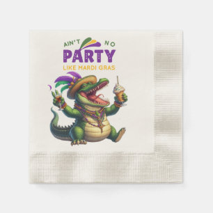 Happy Mardi Gras Alligator Napkins