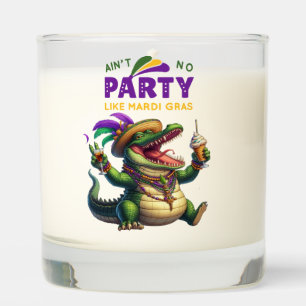 Happy Mardi Gras Alligator Scented Candle
