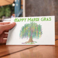 Happy Mardi Gras Beads Tree