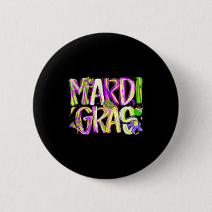 Happy Mardi Gras Carnival Fat Tuesday Men Women Ki Button