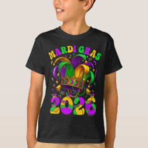 Happy Mardi Gras Carnival Mardi Gras 2026 Jester M T-Shirt
