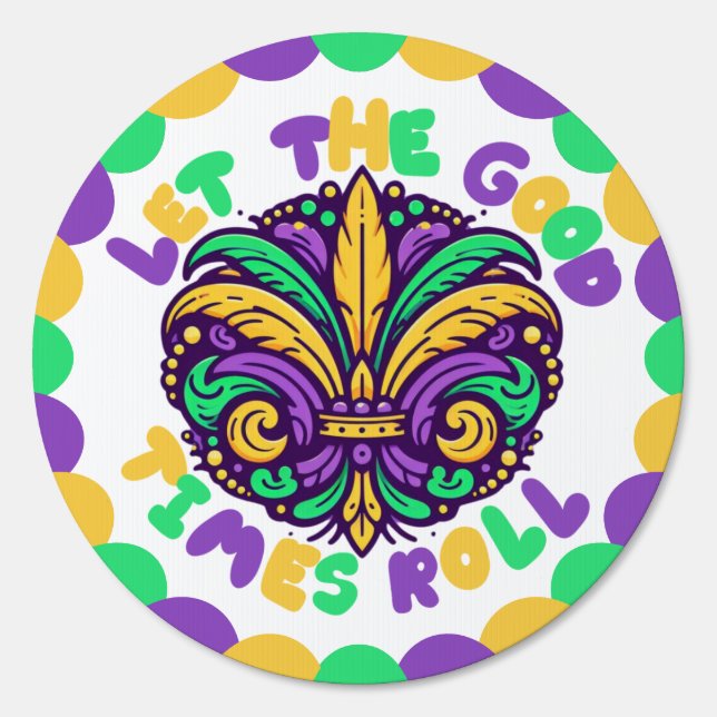 Happy Mardi Gras  fleur-de-lis  Sign (Front)