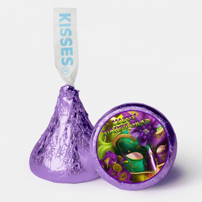 Happy Mardi Gras Masquerade Hershey®'s Kisses® (Front)