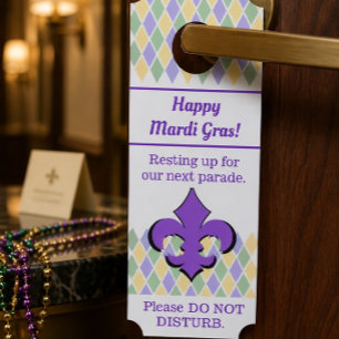 Happy Mardi Gras   Personalized Door Hanger