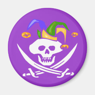 Happy Mardi Gras Pirate Magnet
