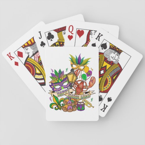 Happy Mardi Gras Playing Cards