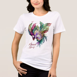Happy Mardi Gras T-Shirt for Women Tri-Blend Shirt