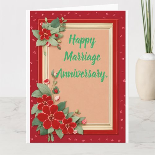 Happy Marriage Anniversary Card Card
