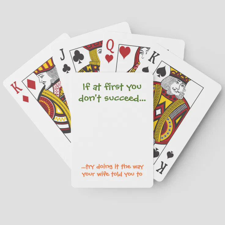 Happy Married Life Funny Husband Wife Quote Humor Playing Cards | Zazzle Happy Married Life Funny Husband Wife Quote Humor Playing Cards | Zazzle
